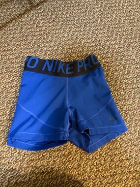 Nike Pro Blue Athletic Compression Shorts